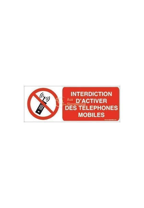 Interdiction d'activer des téléphones mobiles P013-B 