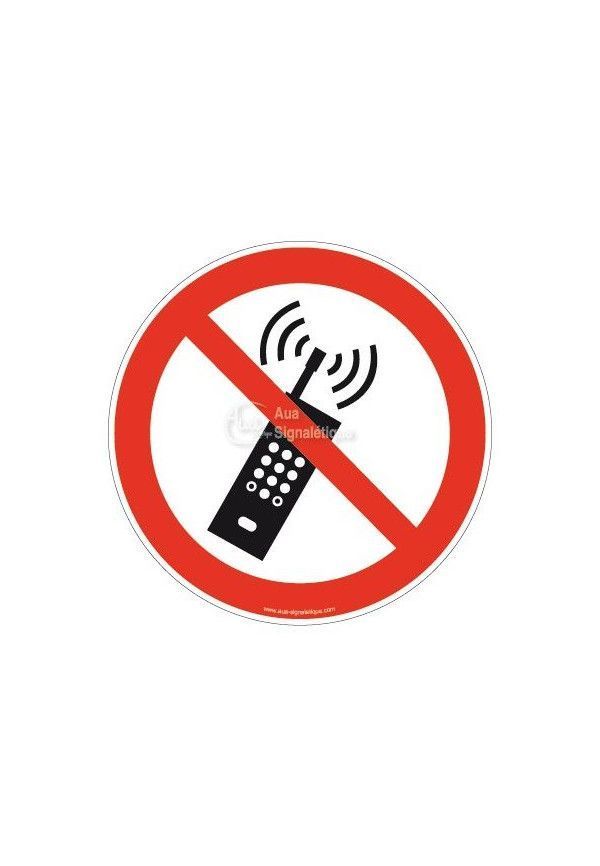 Interdiction d'activer des téléphones mobiles P013 Aluminium 3mm Ø 130 mm