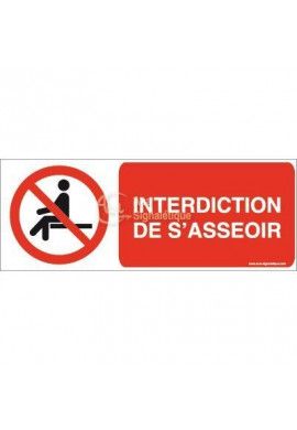 Interdiction de s'asseoir P018-B