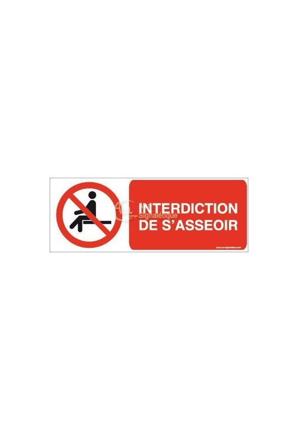 Interdiction de s'asseoir P018-B