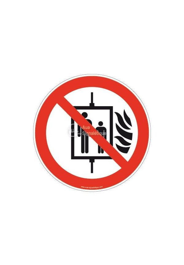 Interdiction d'utiliser l'ascenseur en cas d'incendie P020 