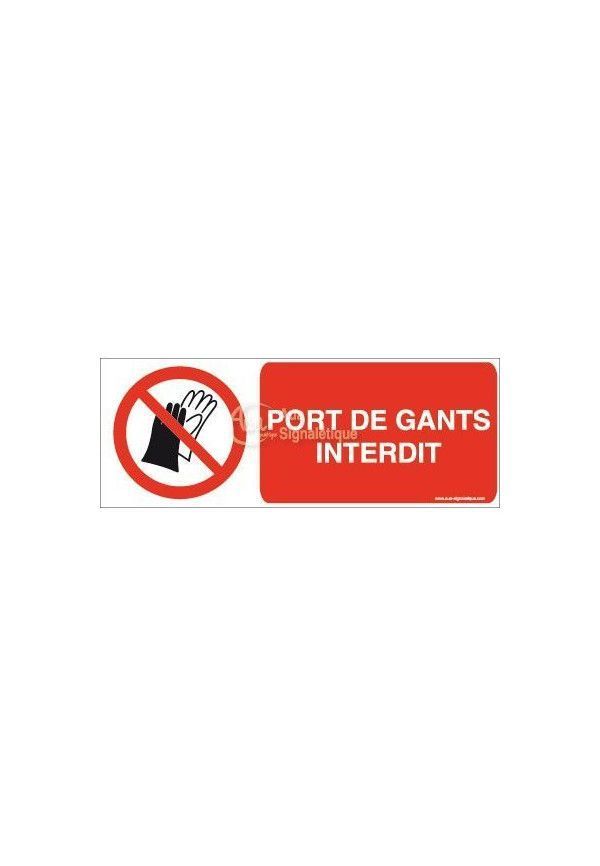 Port de gants interdit P028-B 