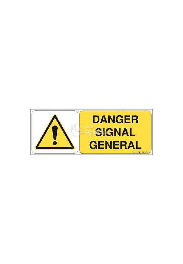 Danger, signal général W001-B Aluminium 3mm 160x60 mm