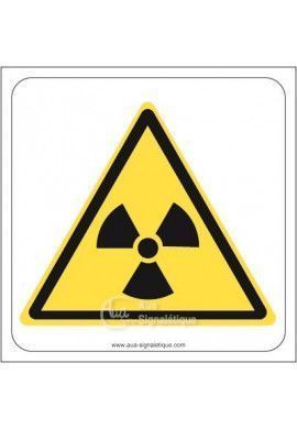 Danger, Matières radioactives ou radiations ionisantes W003 Aluminium 3mm 130x130 mm