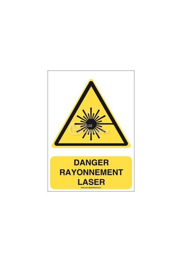 Danger, Rayonnement laser W004-AI Aluminium 3mm 150x210 mm