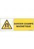 Danger, Champs magnétique W006-B Aluminium 3mm 160x60 mm