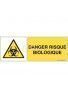 Danger, Risque biologique W009-B Aluminium 3mm 160x60 mm