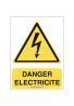 Danger, Electricité W012-AI Aluminium 3mm 150x210 mm