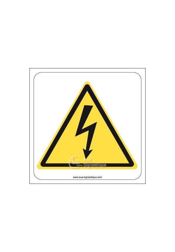Danger, Electricité W012 Aluminium 3mm 130x130 mm