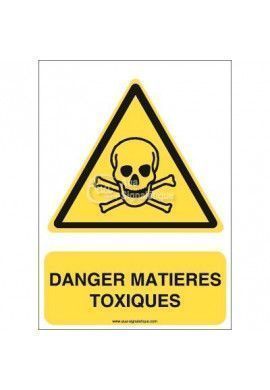 Danger, Matières toxiques W016-Triangulaire Aluminium 3mm 150x210 mm