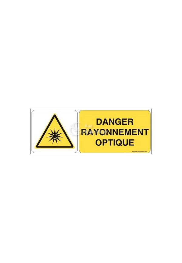 Danger, Rayonnement optique W027-B Aluminium 3mm 160x60 mm