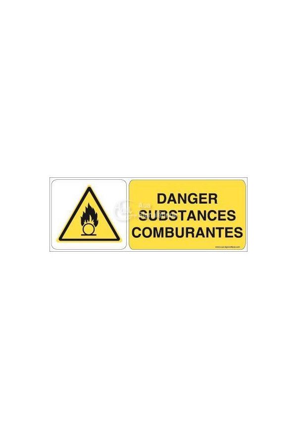 Danger, Substances comburantes W028-B Aluminium 3mm 160x60 mm