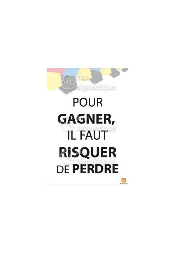 Affichage Rigide Motivation - Pour Gagner