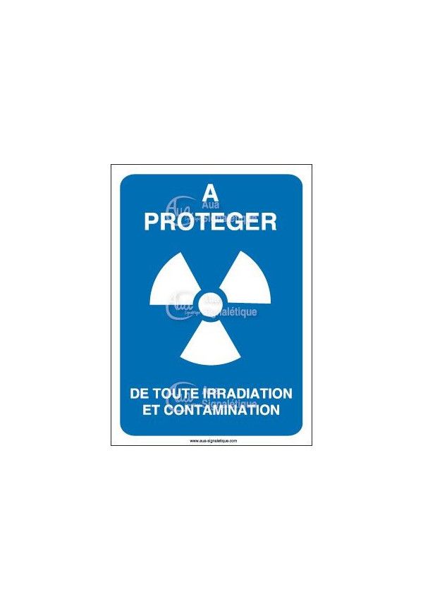 A protéger de toute irradiation et contamination Vinyl adhésif 75x105 mm