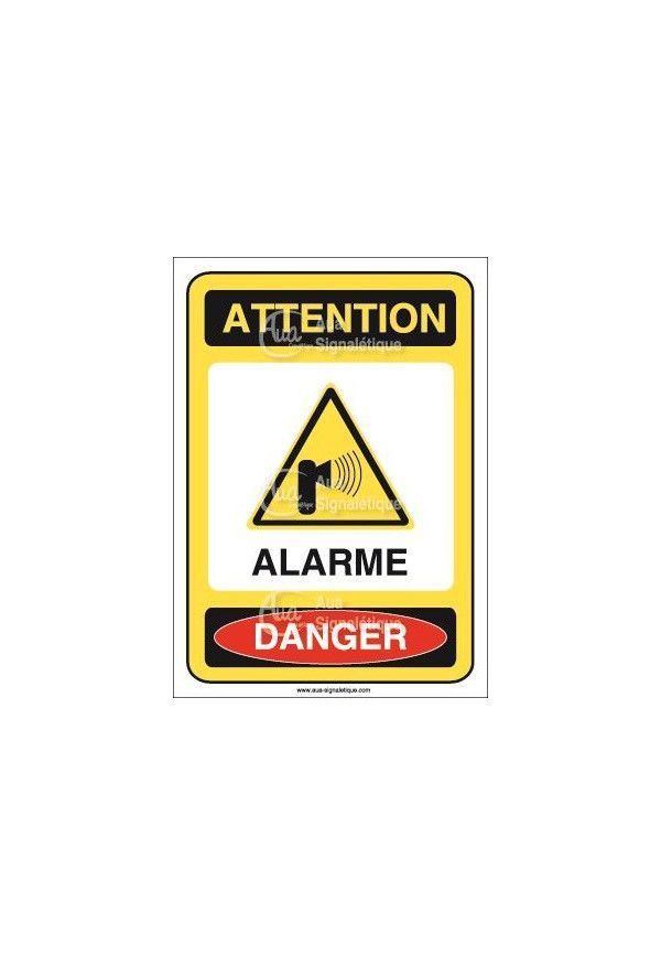 Panneau attention alarme danger - AI
