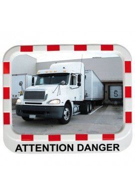 Miroirs de sécurité industrie et logistique avec Message d'Avertissement