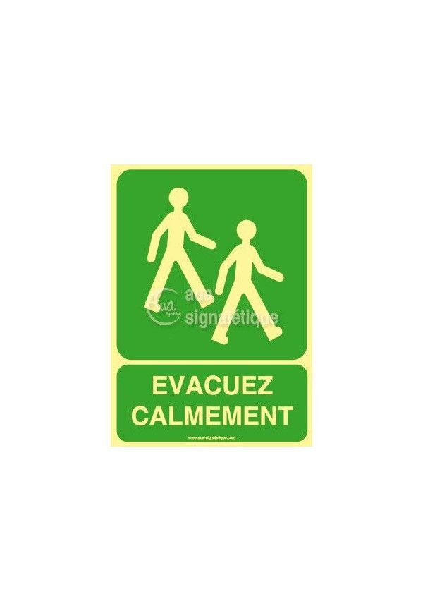 Panneau Evacuez Calmement 03